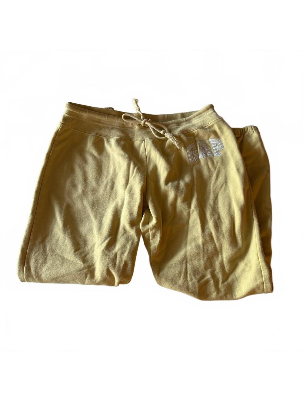 Gap Logo Banana Yellow Sweatpants Joggers Sz S Cozy Fall Back to School Trendy - Picture 2 of 4